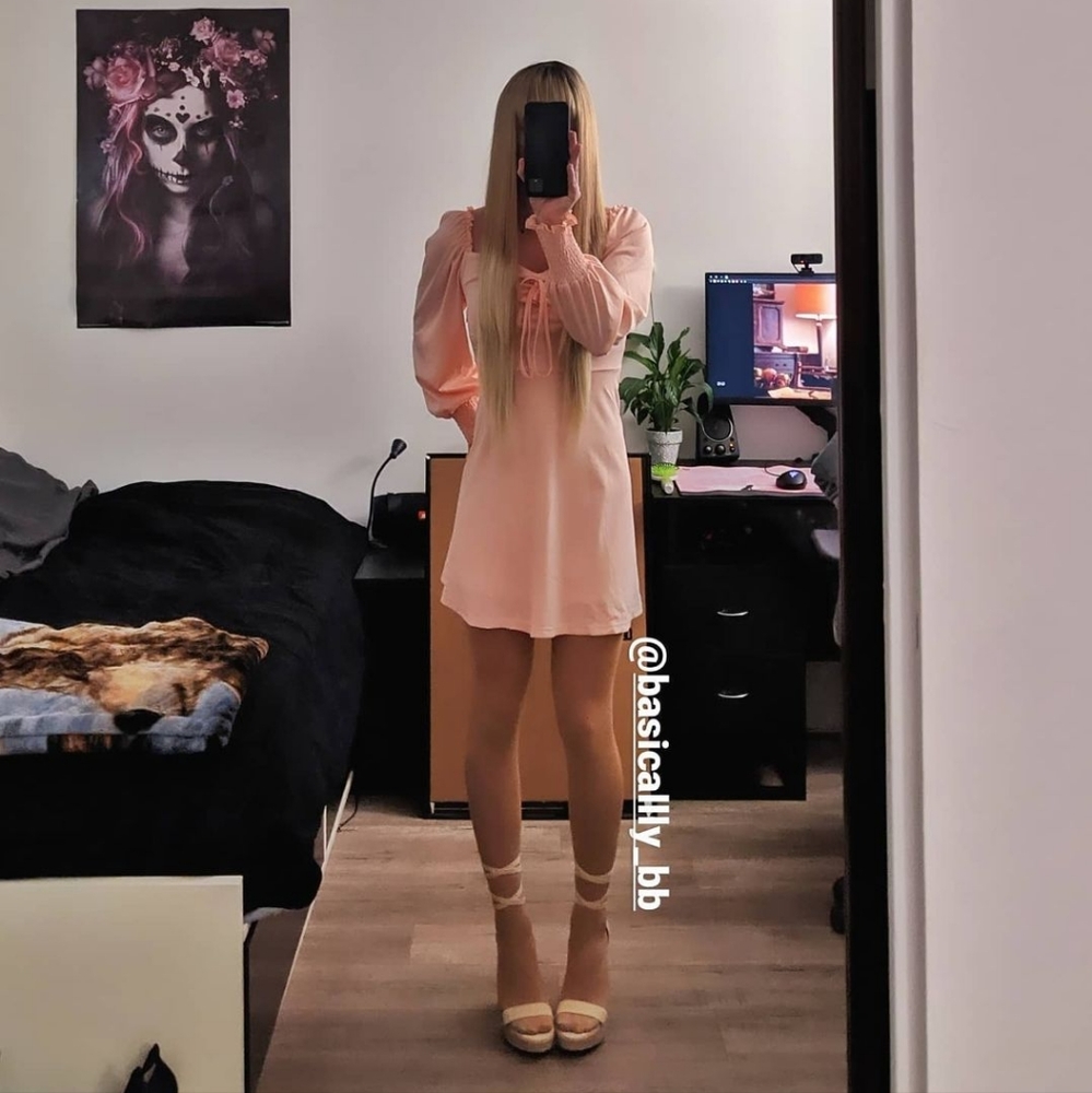 Light Pink Long Sleeve Dress